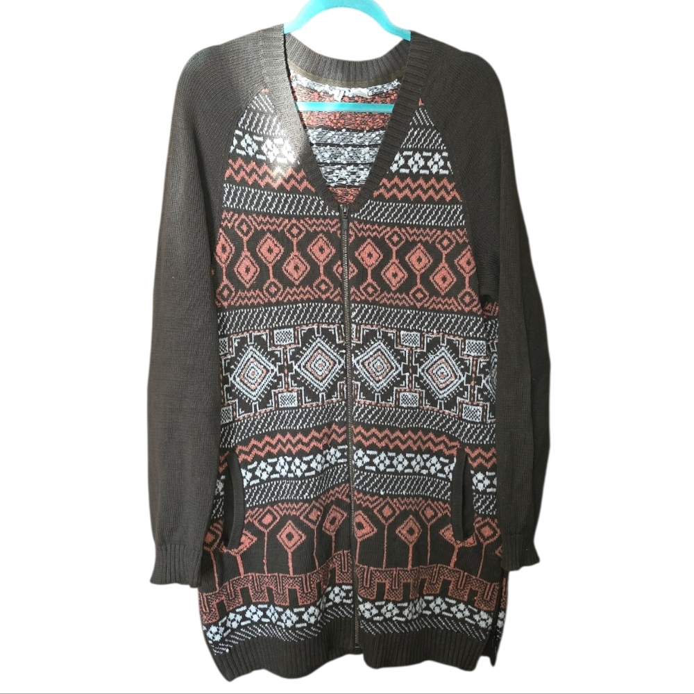 Anthropologie Sweater, Moth Brand, two-way zipper